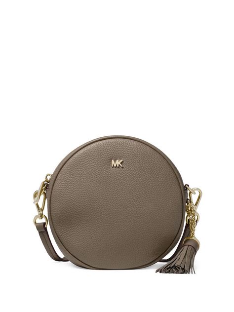 michael michael kors canteen leather circle crossbody bag